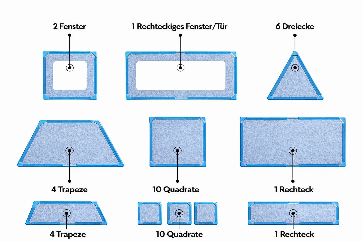 Creatix™: Mega-Set – Riesige Magnetfliesen (24 Stück)